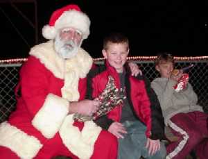 Richard Goodson & Austin Bumpas with Santa