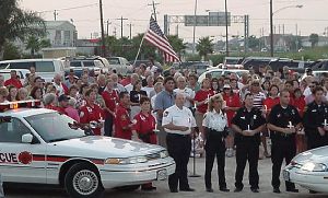 Bayou Vista Residence face the flag