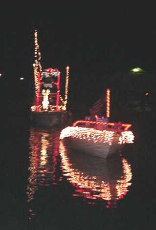 John's boat being towed!